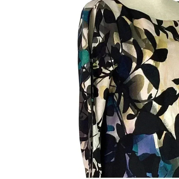 Anthropologie Maeve Womens S Shaded Garden Floral Dress Multicolor Split Sleeve - Picture 4 of 14